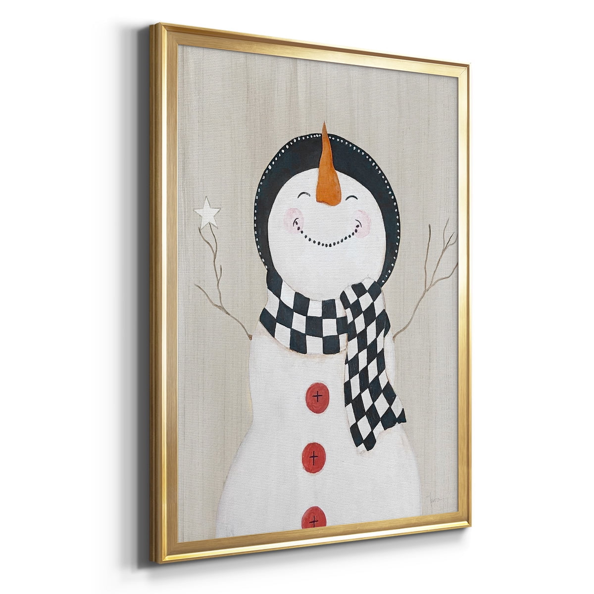 Festive Snowman II Premium Classic Framed Print - Ready to Hang