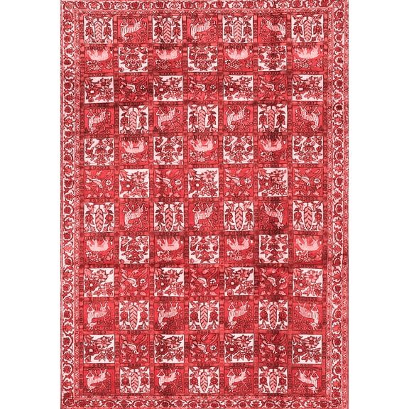 Ahgly Company Indoor Rectangle Persian Red Traditional Area Rugs, 5' x 7'