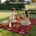 thumbnail image 4 of Red Boho Southwestern Outdoor Rug 3x5 Ft - Reversible Patio Rug Outdoor Camping Rugs, Farmhouse Aztec Tribe Ethnic Motifs Indoor Outdoor Area Rugs, Non-Slip Outdoor Carpet Runner for Deck/Porch, 4 of 8