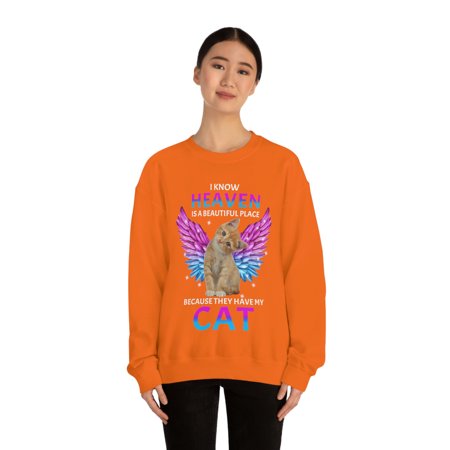 Familyloveshop LLC Cat With Angel Wings In Heaven Shirt, Memorial Cat Gift, Memorial Cat Mom Shirt