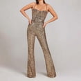 thumbnail image 2 of SRZYMJ Vintage Women's Jumpsuit Stylish Women's Sequined Jumpsuit with Chain Belt Detail Backless Evening Wear Party Outfit Elegant Pant, 2 of 5