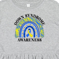 thumbnail image 4 of Inktastic Down Syndrome Awareness Blue and Yellow Rainbowt Girls Toddler Dress, 4 of 5