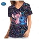 thumbnail image 2 of Disney-Uniforme de enfermera Stitch para mujer, blusa de clínica, Tops de manga corta, Uniforme de Enfermería de trabajo, blusa de cuidado de bolsillo, Uniforme de trabajadores, 2 of 4