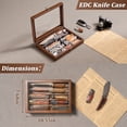 thumbnail image 5 of Wooden Knife Display Case, Pocket Knife Organizer for Men's Collection & EDC Gear (Walnut, 1 Pack), 5 of 7