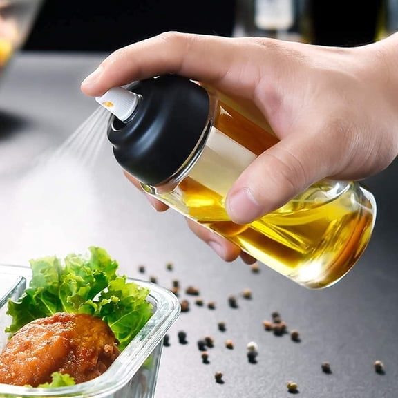 Olive Oil Sprayer, Food-Grade Glass Oil Spray Bottle, Kitchen Gadgets for BBQ Baking Roasting Frying Oil Control Diet,150ml