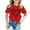 Red, variant on WMQPNNS Girls Short Sleeved Shirts Girls Casual Tops Size 12-14 Casual Soft Crew Neck T-Shirts Fashion Blouse Bow Heart Cute Print Summer Graphic Tee, Size 3-4 Years, Pink