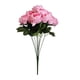 thumbnail image 1 of Ramo de novia de boda de flor de rosa artificial de 10 cabezas, ramo de flores de simulación de oficina en casa, rosa falso, rosa oscuro sidaley HA7036-04B, 1 of 5