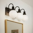 thumbnail image 6 of Hex 3-Light Bathroom Vanity Light in Black, 6 of 8
