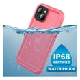 thumbnail image 3 of PlusAcc Waterproof Case for iPhone 13 Underwater Dustproof Antishock Hard Bumper - Pink, 3 of 7