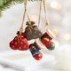 thumbnail image 5 of 4 Pack Mini Resin Christmas Ornaments Small Xmas Miniature Hanging Tiny Christmas Figurines Pendant Decoration for Party Decor, 5 of 5