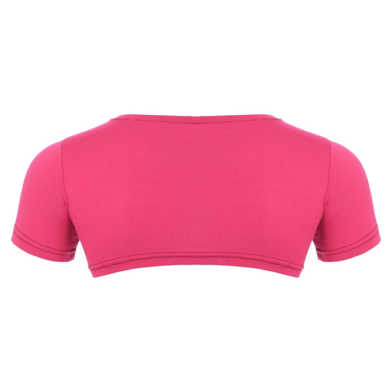 YONGHS Mens Short Sleeves Basic Pullover Crop Top T-Shirt