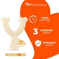 thumbnail image 4 of Nylabone Power Chew Wishbone Dog Toy, Dog Chew Toy, Original Flavor, Medium, 1 Count, 4 of 12