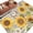 Light Brown Yellow, variant on Sunflowers Round Area Rug 6Ft Washable Circle Rugs for Bathroom Office, Yellow Flowers Butterfly Farmhouse Black Plaid Non-Slip Carpet Floor Mats Indoor Outdoor Carpet Runner Aesthetic Home Decor
