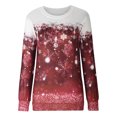 thumbnail image 6 of Up to 65 off!Lolmot Christmas Sweatshirt for Women Snowflake Print Oversized Ugly Christmas Sweater Winter Plus Size Long Sleeve Pullover Tops Gifts for Women, 6 of 6
