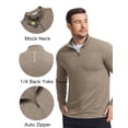 thumbnail image 5 of Pinspark Men's Quarter Zip Up Lightweight Pullover Mock Neck Sweatshirts Long Sleeve Golf shirts Performance Athletic Casual, 5 of 6
