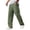 Dark Green#130720GG, variant on Waffle Pants Men Wide Leg Men's Hiking Pants Elastic Waist Drawstring Palazzo Cotton Jogging Pants Light Brown S