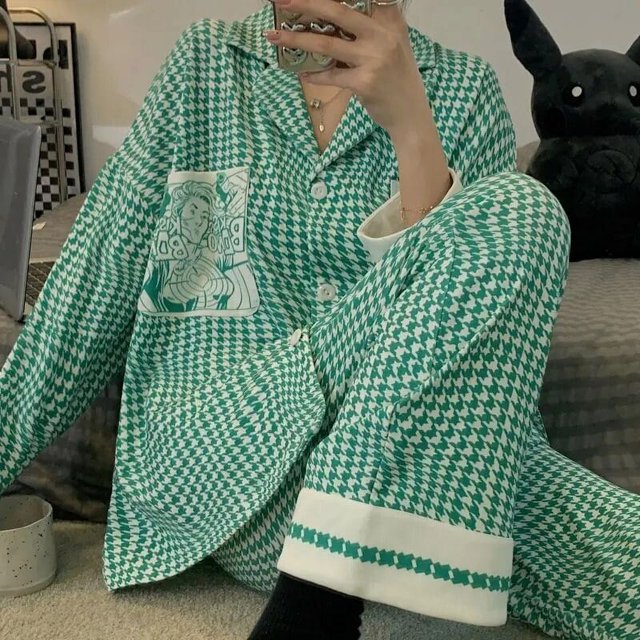 Pijama Kawaii Sanrio My Melody para mujer, ropa de casa holgada informal de manga larga con dibujos animados, primavera y otoño, novedad