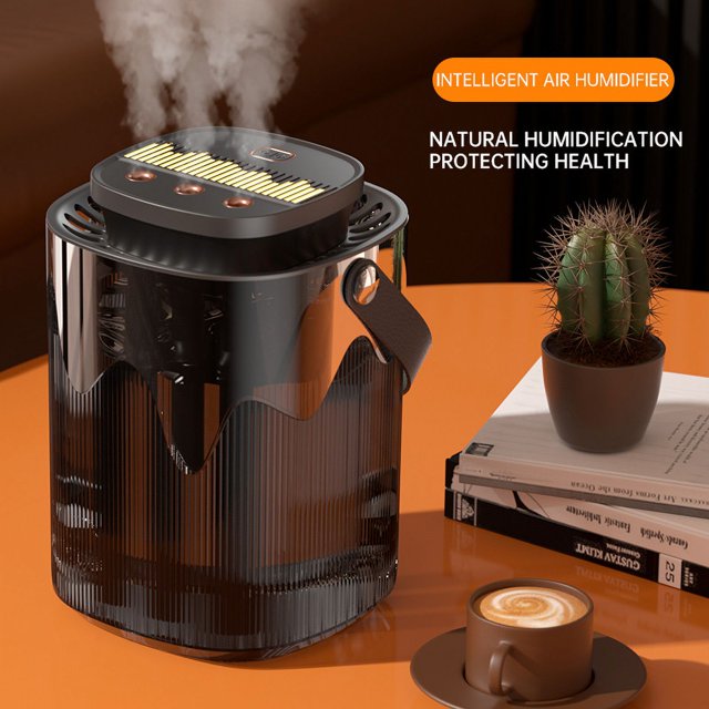 Xihbxyly Humidificador de Luz, Gran Capacidad de 3 L, Diseño de Carga Usb, Tecnología de Difusión Rápida, Funcionamiento Silencioso, Ideal para Dormitorio, Oficina, Dormitorio, Función de Humidificac