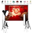 thumbnail image 4 of Telones de fondo para decoración de bodas, estilo chino, fotografía de bodas, telón de fondo rojo para escenario, accesorios para fotos de fiestas de bodas de niñas, 4 of 5