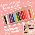 thumbnail image 5 of Delineador de ojos líquido colorido, lápiz de ojos resistente al agua de secado rápido, ojos de larga duración, cosmético, azul, verde, brillo, herramientas de maquillaje para Showdow, 5 of 5