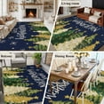 thumbnail image 5 of Large Area Rugs for Living Room Bedroom, Navy Blue Christmas 6'x9' Rug Washable Carpet Runner Indoor Outdoor, Xmas Tree Snowflakes Winter Non Slip Floor Mats Rug for Kitchen, Playroom, 5 of 8