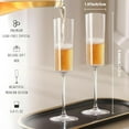 thumbnail image 2 of 24 Pack Plastic Champagne Flutes - 6 Oz Flower Wavy Champagne Plastic Glasses - Heavy Duty Vintage Disposable Flutes for Party & Anniversary & Wedding, 2 of 13