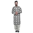 thumbnail image 1 of Atasi Kurta Pathani pour Hommes à Col Classique à Manches Longues Salwar Ensemble de Kurta de Mariage, 1 of 5