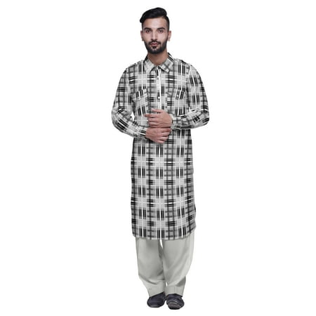 

Atasi Punjabi Kurta Pajama For Men Casual Printed Mens Kurta Pajama Set