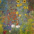 thumbnail image 2 of Klimt, Gustav 26x26 White Modern Wood Framed Museum Art Print Titled - Farm Garden With Sunflowers, 2 of 4