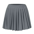thumbnail image 4 of Curuila Womens Mini Skirt Fashion Casual Solid Color Short Pleated Skirt Grey Size L, 4 of 4