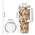 thumbnail image 4 of Sikiie Ribbon bows with leopard Print Insulated Stainless Water Bottle Lid Travel Mug Cup Insulated Tumblers Cup 40oz Ice Bully With Handle, 4 of 8
