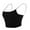 J-Black, variant on 2025 Womens Solid Color Crop 3X Plus Top Strapless Bandeau Tube Active Top Set Women Top Sleeveless Backless Tank 4 Piece Outfits for Women
