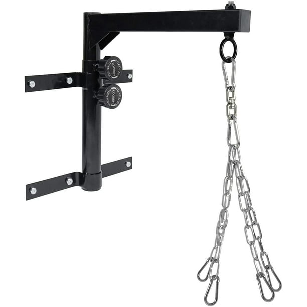 Yes4All Wall Mount Heavy Bag Hanger with Heavy Bag Chain, Black, Combo