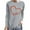 Gray, variant on Women's Valentine's Day Sweatshirt Valentine's Day Solid Color Love Print Loose Shirts Long Sleeve Round Neck Casual Pullover Blouses Tops