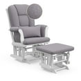 thumbnail image 6 of Storkcraft Tuscany Infant Nursery Glider & Ottoman White with Gray Swirl, 6 of 16