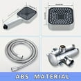 thumbnail image 6 of 4 Inch High-Flow Dual Handheld  Fixed Shower Head Kit, 3-Way Shower System with Long Hose, Multi-Purpose Bathroom Shower Fixture, 6 of 7
