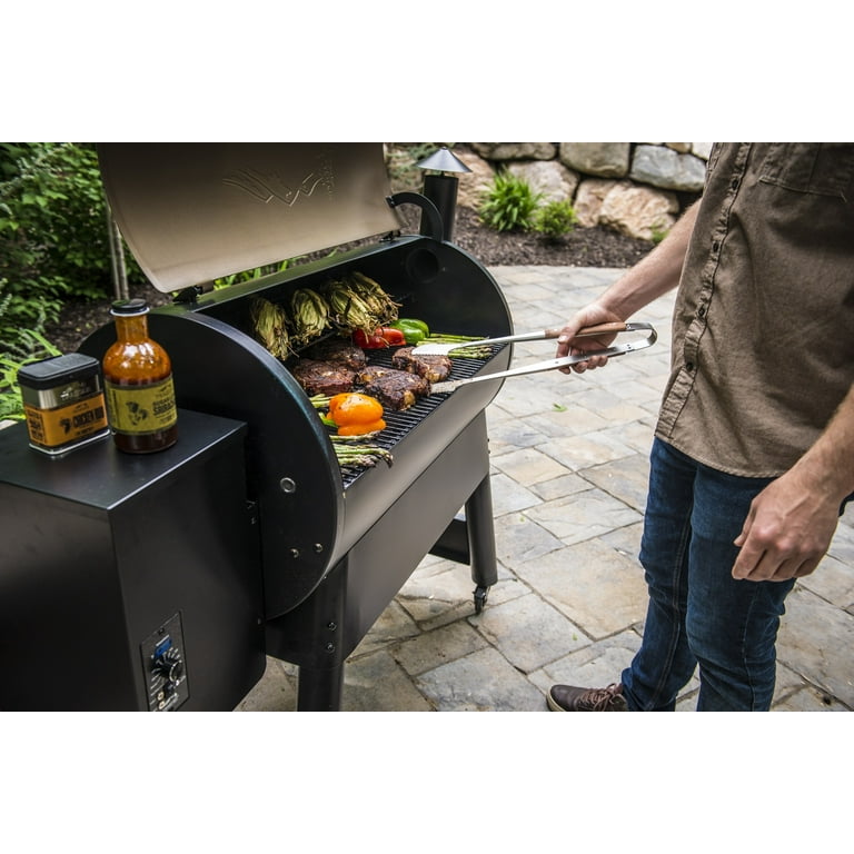 Black Analog Electric Smoker Outdoor Cooking Barbecue BBQ Roaster