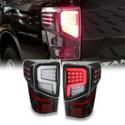 AKKON - For 2016-2023 Nissan Titan LED Tail Tube Lights Brake Lamps Black Housing Assemblies