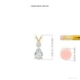 thumbnail image 3 of ANGARA Natural Diamond Teardrop Pendant with Diamond in 14K Yellow Gold for Women (Size-6x4mm| Color-H| Clarity-SI2) | April Birthstone, Anniversary, Jewelry Gift for Women | Natural Diamond Necklace, 3 of 8