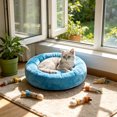 thumbnail image 4 of Cevemin All Season Universal Soft Breathable Pet Sleeping Sofa Bed Thick Plush Warm Cool Dual Purpose Foldable Anti-Slip Bottom Pet Nest For Small Medium Size Cats Dogs Indoor Daily Rest, 4 of 6