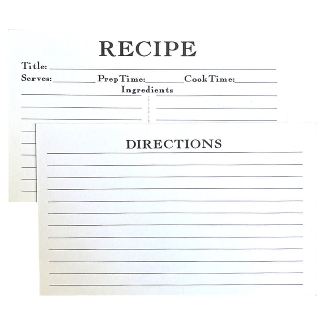 DPTALR Recipe Card Food Ingredient Record Card Art Paper