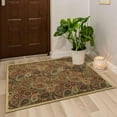 thumbnail image 2 of Ottomanson Non-Slip Area Rug for Living Room 3'3" x 5' Durable Low Profile Carpet, Beige Paisley, 2 of 11