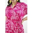 thumbnail image 4 of Vestido tropical de lino Roman Fashion Tallas Extras 2304 Fiusha fucsia 42, 4 of 7