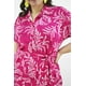 thumbnail image 4 of Vestido tropical de lino Roman Fashion /Tallas Extras, 2304 (Fiusha) fucsia 36, 4 of 7