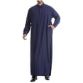thumbnail image 1 of Styesk Vestes pour Hommes Robe Musulmane Arabe Robe Longue Style Manches Longues Chandail Longue Chemise Mode Décontractée, 1 of 8