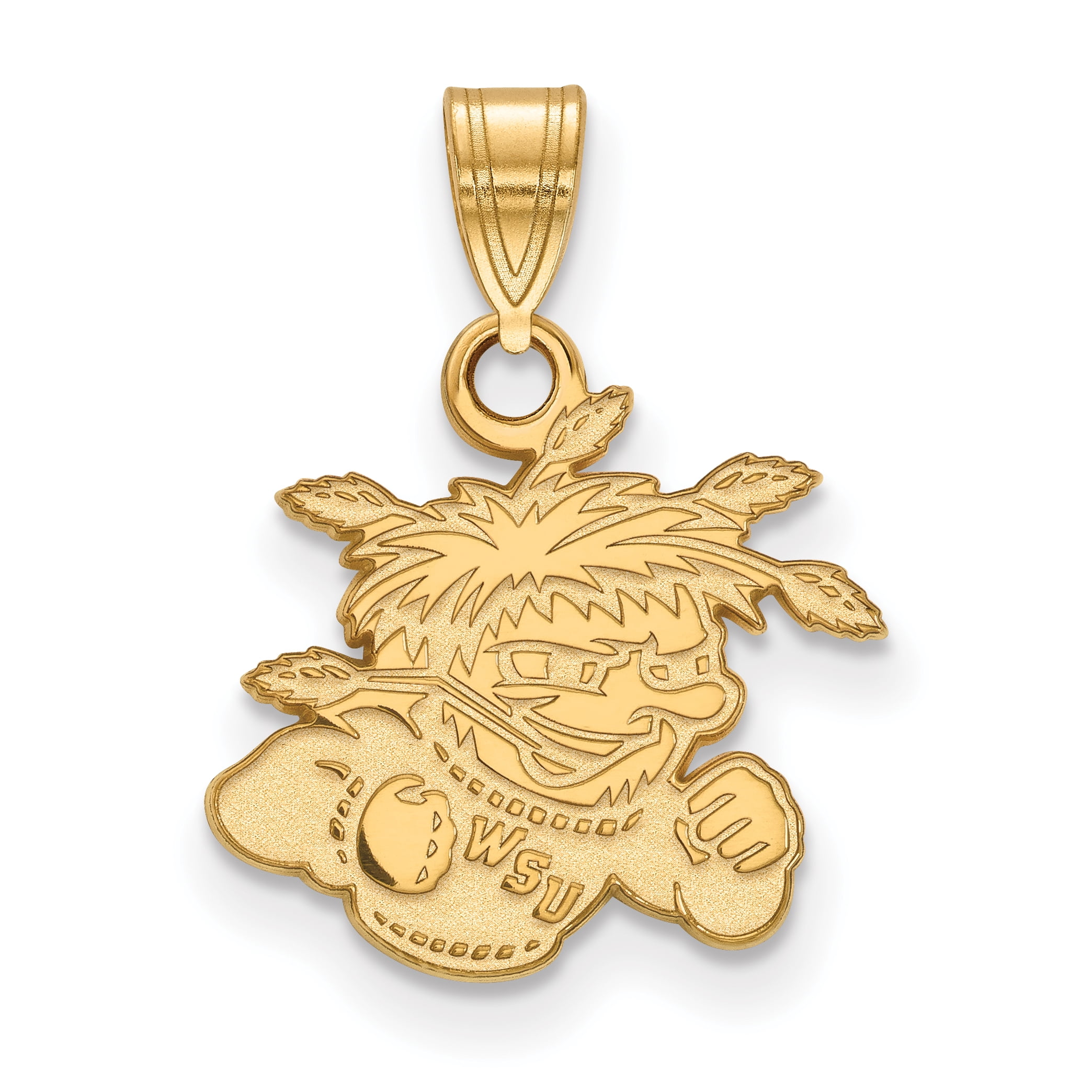 14k Yellow Gold University of South Florida Bulls School Mascot Pendant 13x15mm
