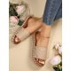 thumbnail image 2 of Women's Straw Plaid Sandals, 2 of 4