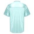 thumbnail image 4 of Men T Shirts Men Football Mesh Practice Athletic T Shirt Solid Color V Neck Short Sleeve Hop Sports Tee Light Blue XL, 4 of 4