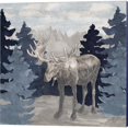 thumbnail image 5 of Great Art Now Blue Cliff Mountains Scene -Bear, Deer, Elk, Moose by Tara Reed 4 Piece Canvas Art Set Each 14"W x 14"H, 5 of 6