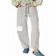 thumbnail image 3 of Jeans para Mujer Y2k con Rayas, Cordón Ajustable, Cintura Alta, Rectos, Pierna , Estilo Boyfriend, Pantalones Vaqueros Mom. Gris L, 3 of 8